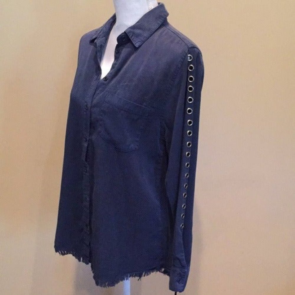 Michael Lauren Grommet Sleeve Shirt M